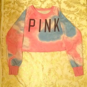 PINK crop top crewneck